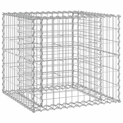 vidaXL Garden Bench With Gabion Basket | Natural Pine, Silver