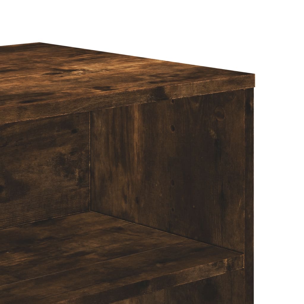 vidaXL TV Cabinet Smoked Oak 120x40x40 cm Engineered Wood