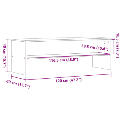 vidaXL TV Cabinet Grey Sonoma 120x40x40 cm Engineered Wood