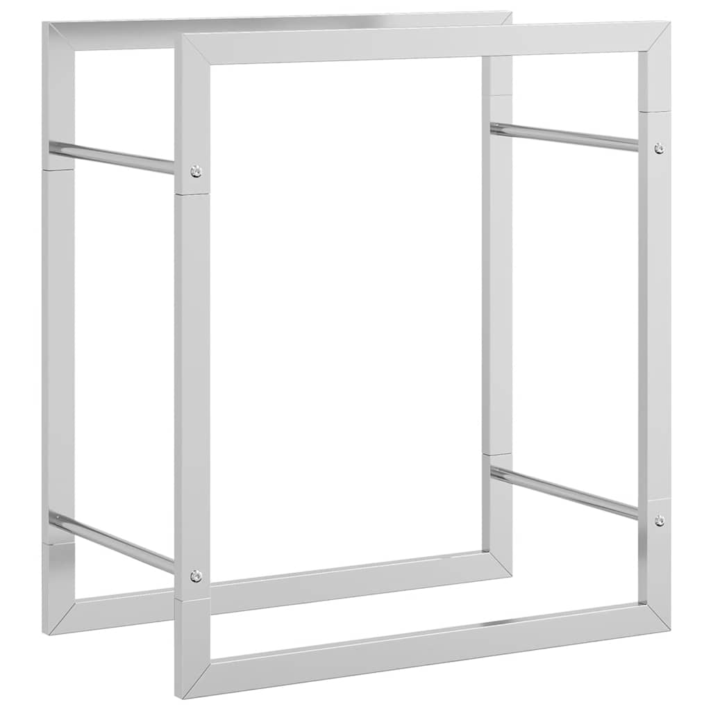 vidaXL Firewood Rack 50x28x56 cm Stainless Steel