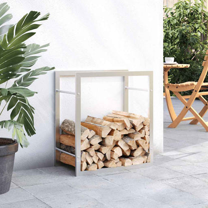 vidaXL Firewood Rack 50x28x56 cm Stainless Steel