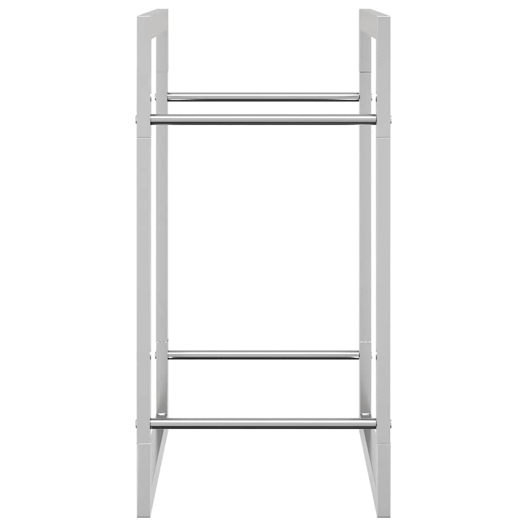 vidaXL Firewood Rack 50x28x56 cm Stainless Steel