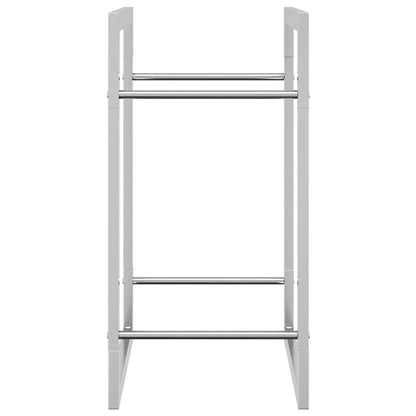 vidaXL Firewood Rack 50x28x56 cm Stainless Steel