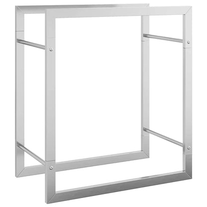 vidaXL Firewood Rack 50x28x56 cm Stainless Steel