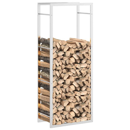 vidaXL Firewood Rack 50x28x132 cm Stainless Steel