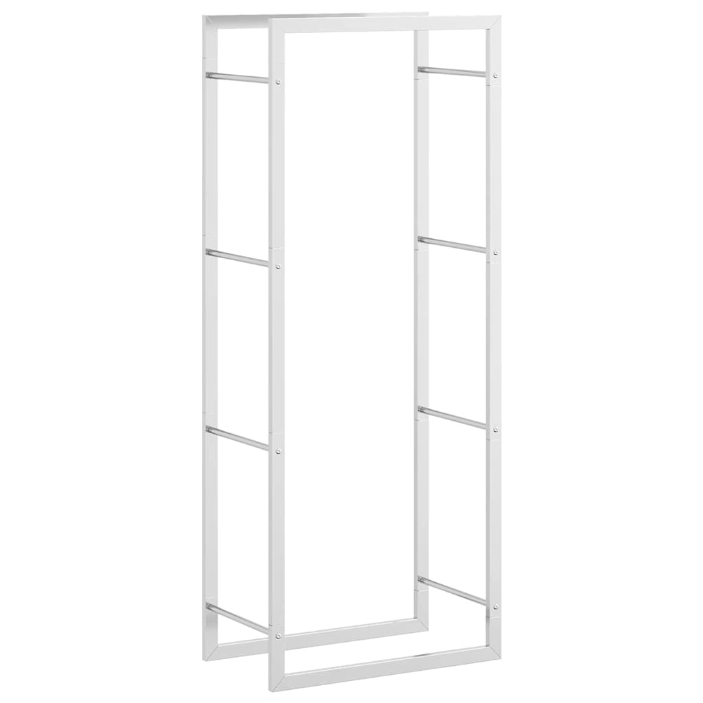 vidaXL Firewood Rack 50x28x132 cm Stainless Steel