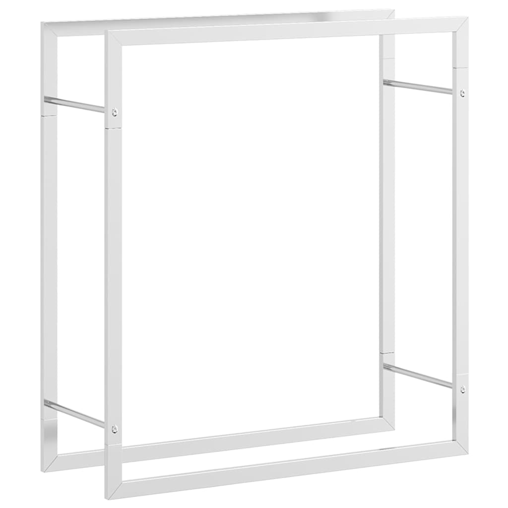 vidaXL Firewood Rack 80x28x86 cm Stainless Steel