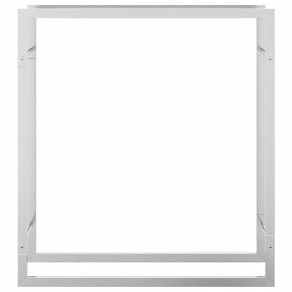 vidaXL Firewood Rack 80x28x86 cm Stainless Steel