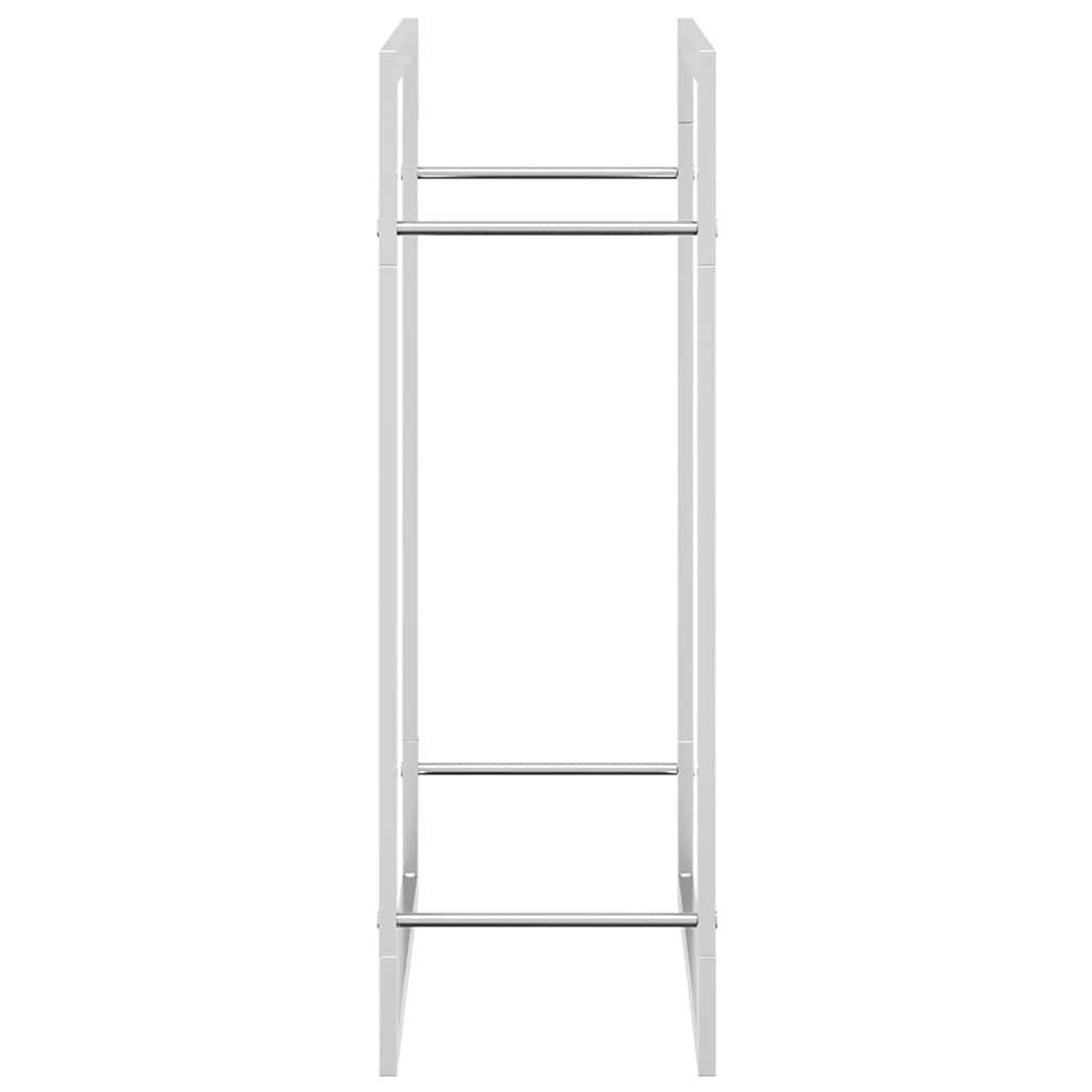 vidaXL Firewood Rack 80x28x86 cm Stainless Steel