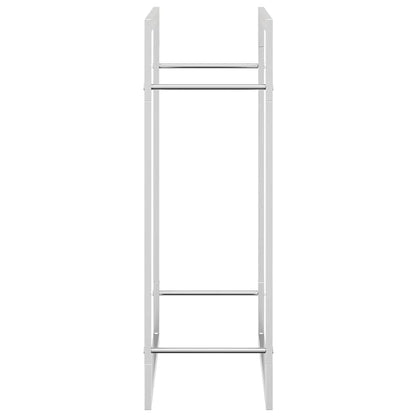 vidaXL Firewood Rack 80x28x86 cm Stainless Steel