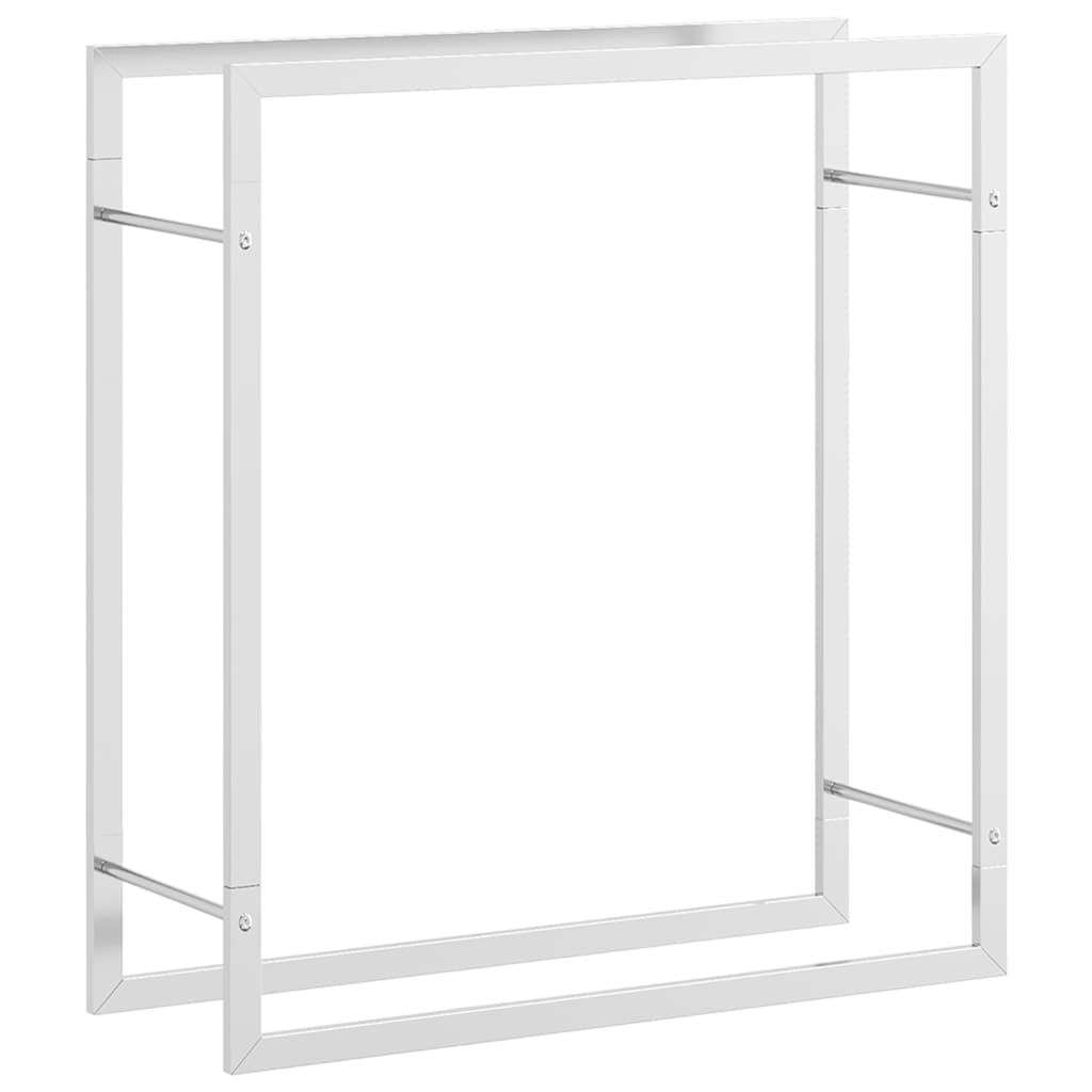 vidaXL Firewood Rack 80x28x86 cm Stainless Steel