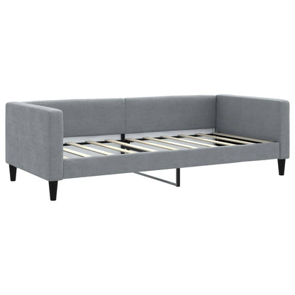 vidaXL Daybed with Mattress Light Grey 90x190 cm Fabric