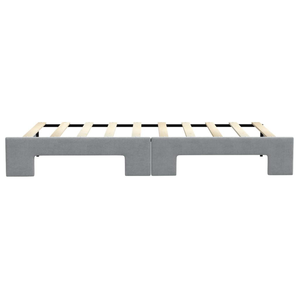 vidaXL Daybed with Trundle without Mattress Light Grey 90x190 cm Single