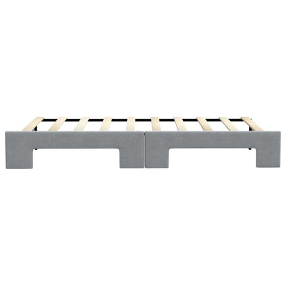 vidaXL Daybed with Trundle without Mattress Light Grey 90x190 cm Single