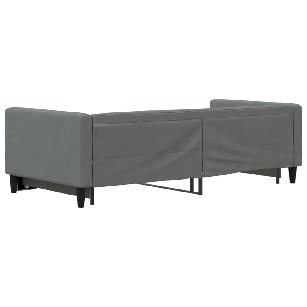 vidaXL Daybed with Trundle without Mattress Dark Grey 90x190 cm Single