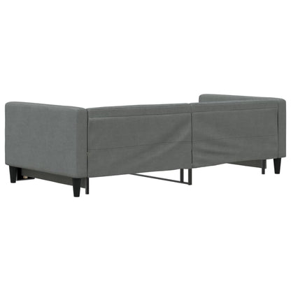 vidaXL Daybed with Trundle without Mattress Dark Grey 90x190 cm Single
