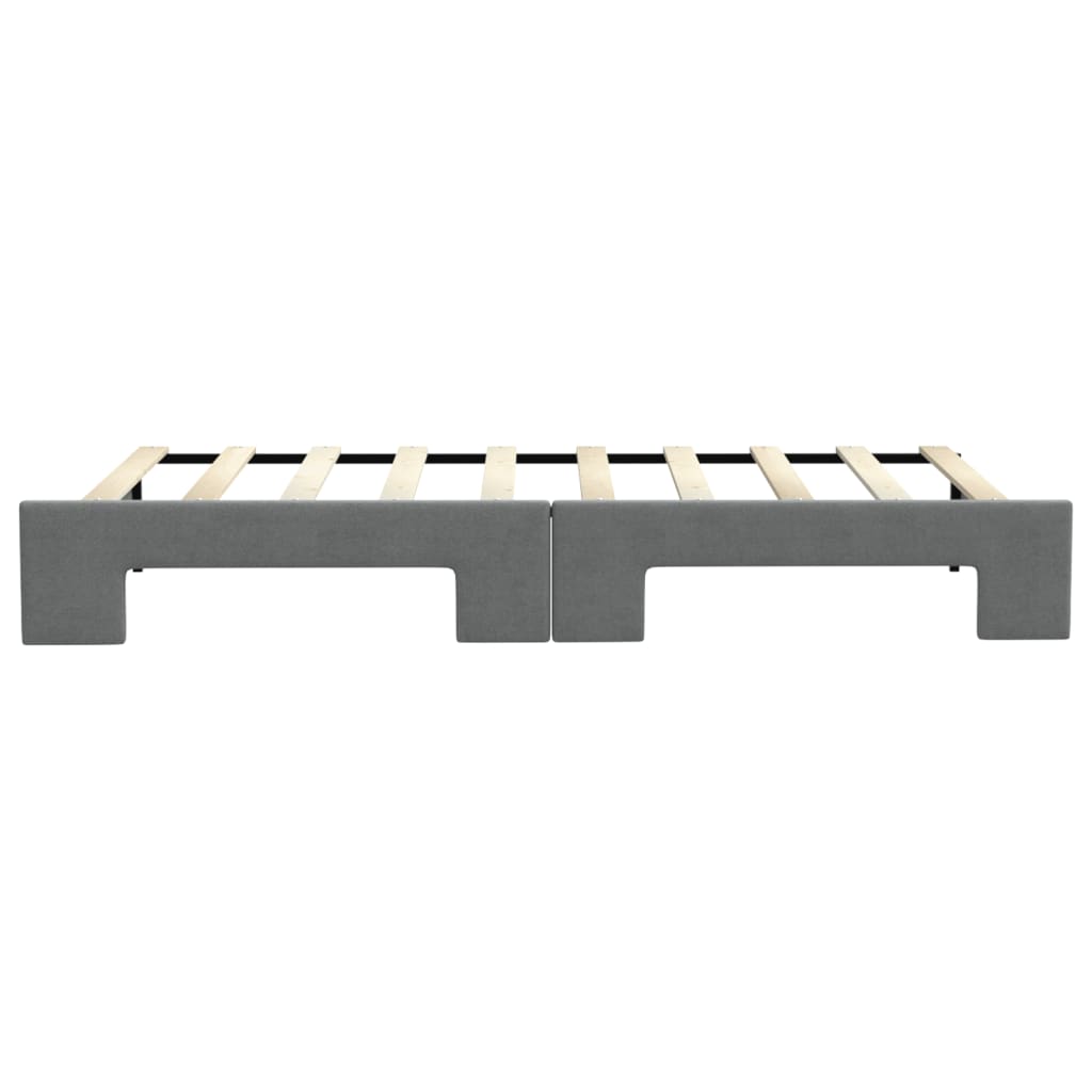 vidaXL Daybed with Trundle without Mattress Dark Grey 90x190 cm Single