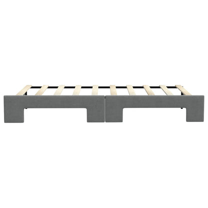 vidaXL Daybed with Trundle without Mattress Dark Grey 90x190 cm Single
