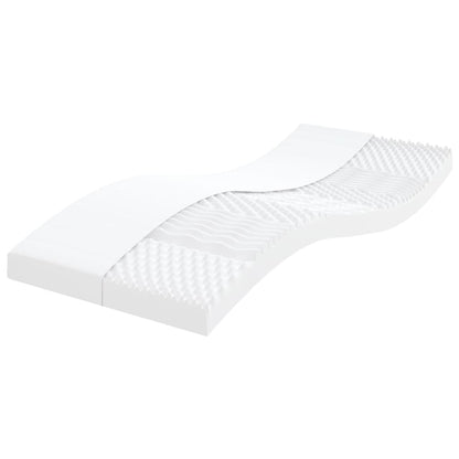 vidaXL Daybed with Trundle and Mattresses Light Grey 90x190 cm Fabric