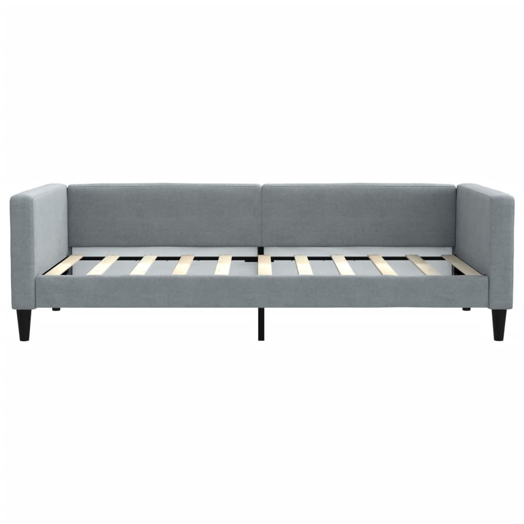 vidaXL Daybed with Trundle&Drawers without Mattress Light Grey 90x190 cm Single