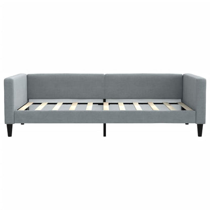 vidaXL Daybed with Trundle&Drawers without Mattress Light Grey 90x190 cm Single