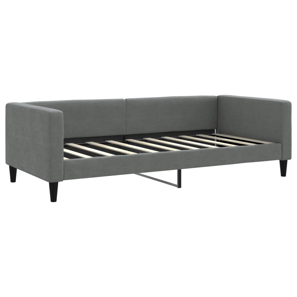 vidaXL Daybed with Trundle&Drawers without Mattress Dark Grey 90x190 cm Single