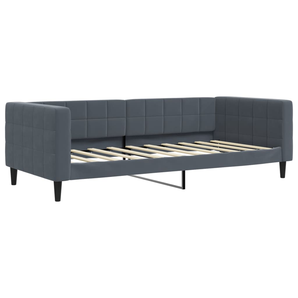 vidaXL Daybed with Trundle without Mattress Dark Grey 90x190 cm Single