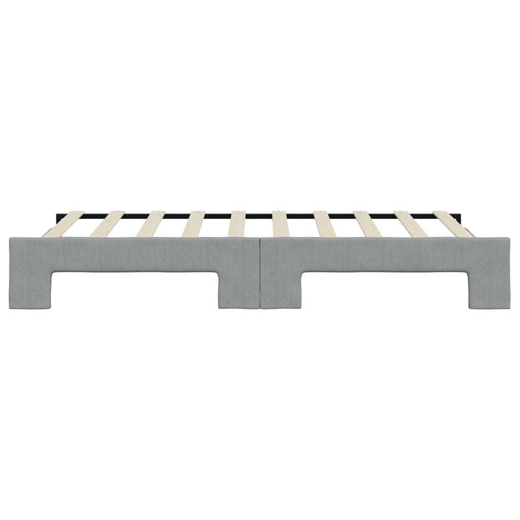 vidaXL Daybed with Trundle without Mattress Light Grey 90x190 cm Single