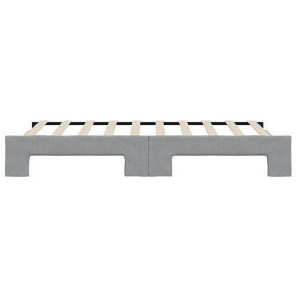 vidaXL Daybed with Trundle without Mattress Light Grey 90x190 cm Single
