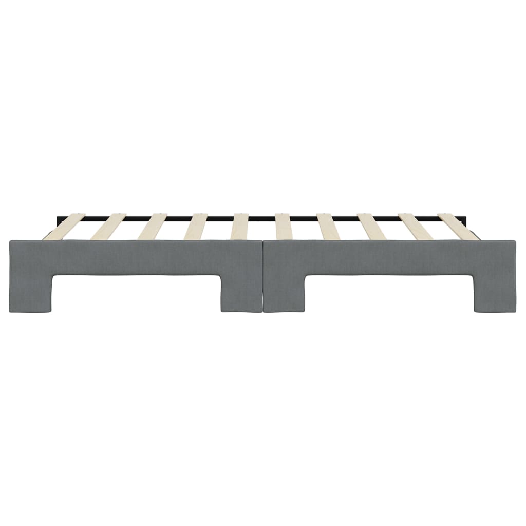 vidaXL Daybed with Trundle without Mattress Dark Grey 90x190 cm Single