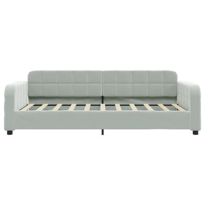 vidaXL Daybed with Mattress Light Grey 90x190 cm Velvet
