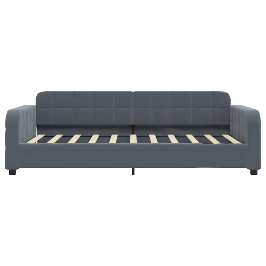 vidaXL Daybed with Mattress Dark Grey 90x190 cm Velvet