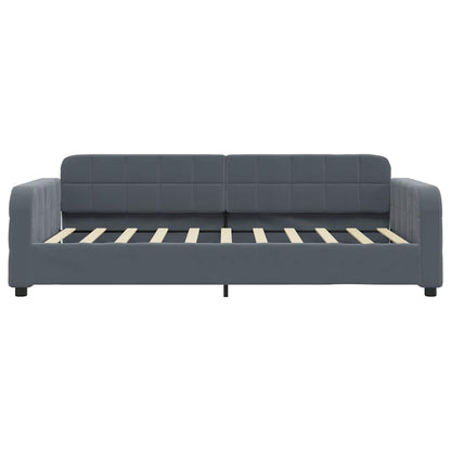 vidaXL Daybed with Mattress Dark Grey 90x190 cm Velvet