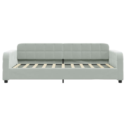 vidaXL Daybed with Trundle without Mattress Light Grey 90x190 cm Single