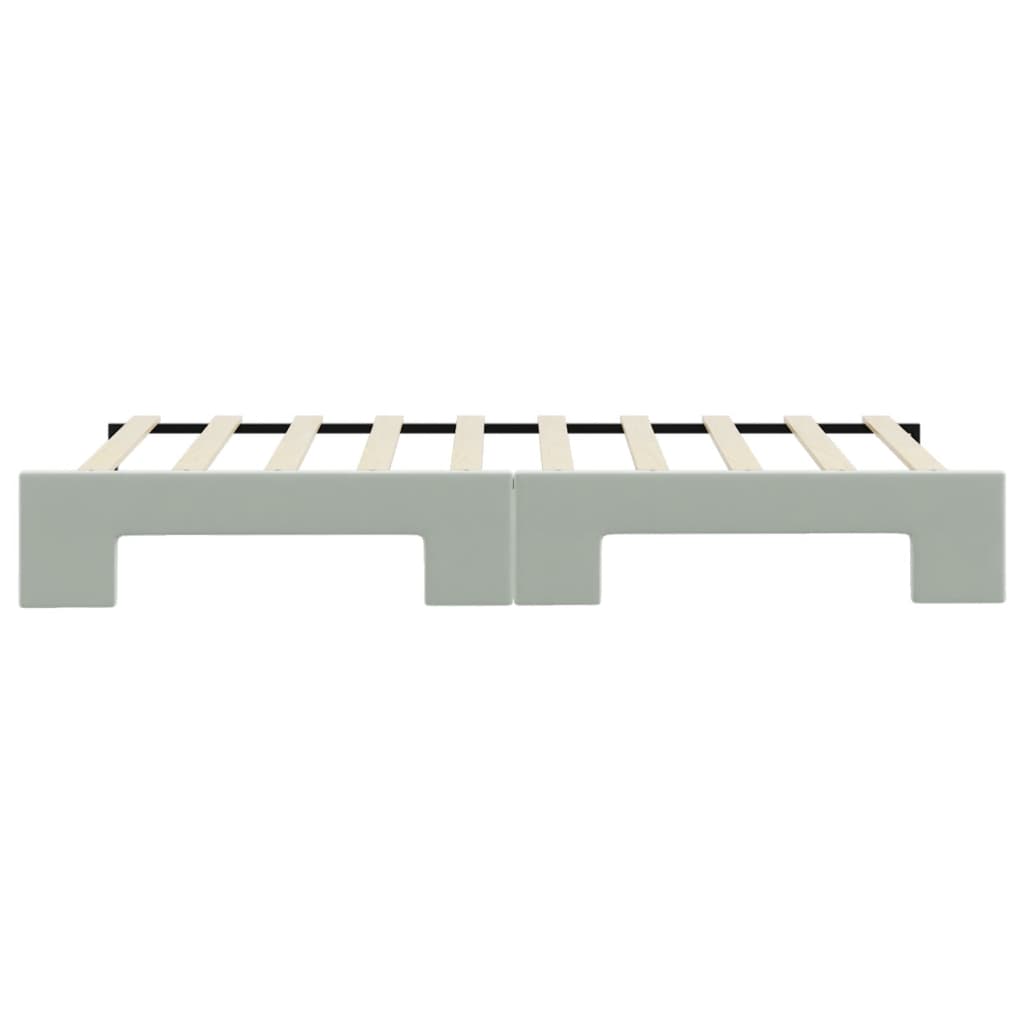 vidaXL Daybed with Trundle without Mattress Light Grey 90x190 cm Single