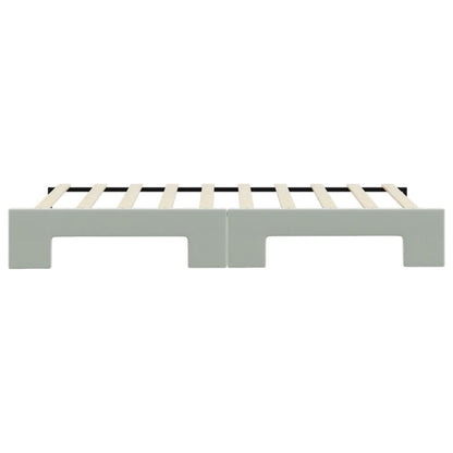 vidaXL Daybed with Trundle without Mattress Light Grey 90x190 cm Single