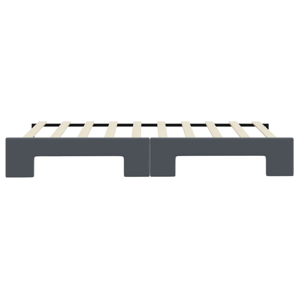 vidaXL Daybed with Trundle without Mattress Dark Grey 90x190 cm Single
