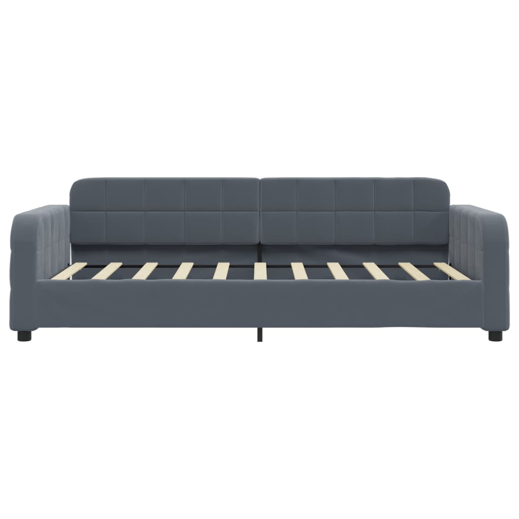vidaXL Daybed with Trundle&Drawers without Mattress Dark Grey 90x190 cm Single