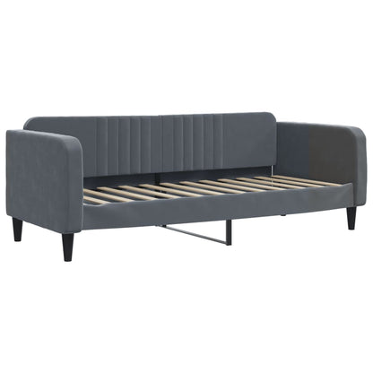 vidaXL Daybed with Mattress Dark Grey 90x190 cm Velvet