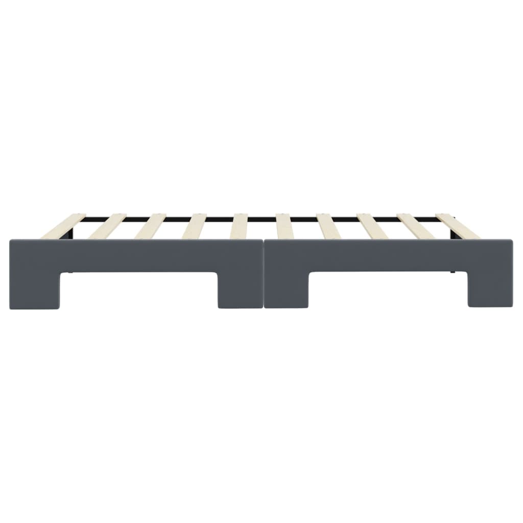 vidaXL Daybed with Trundle without Mattress Dark Grey 90x190 cm Single