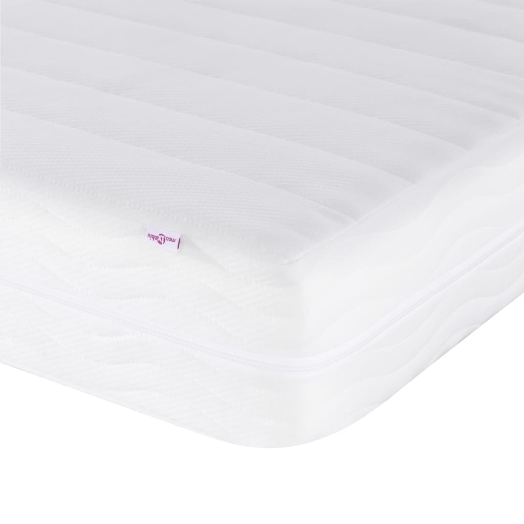 vidaXL Daybed with Mattress Blue Light Grey 90x190 cm Fabric