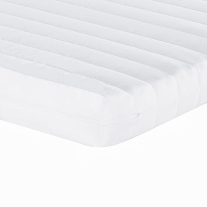 vidaXL Daybed with Trundle and Mattresses Light Grey 90x190 cm Fabric