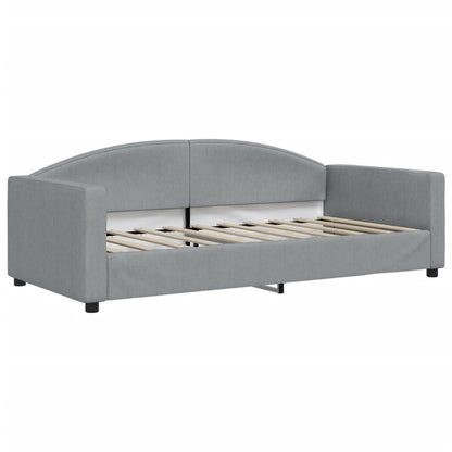 vidaXL Daybed with Trundle&Drawers without Mattress Light Grey 90x190 cm Single