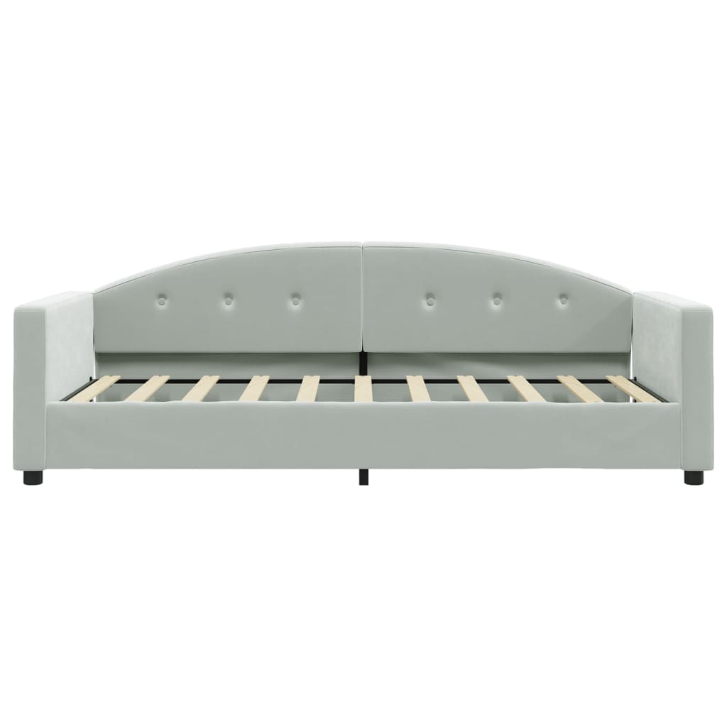 vidaXL Daybed with Trundle without Mattress Light Grey 90x190 cm Single