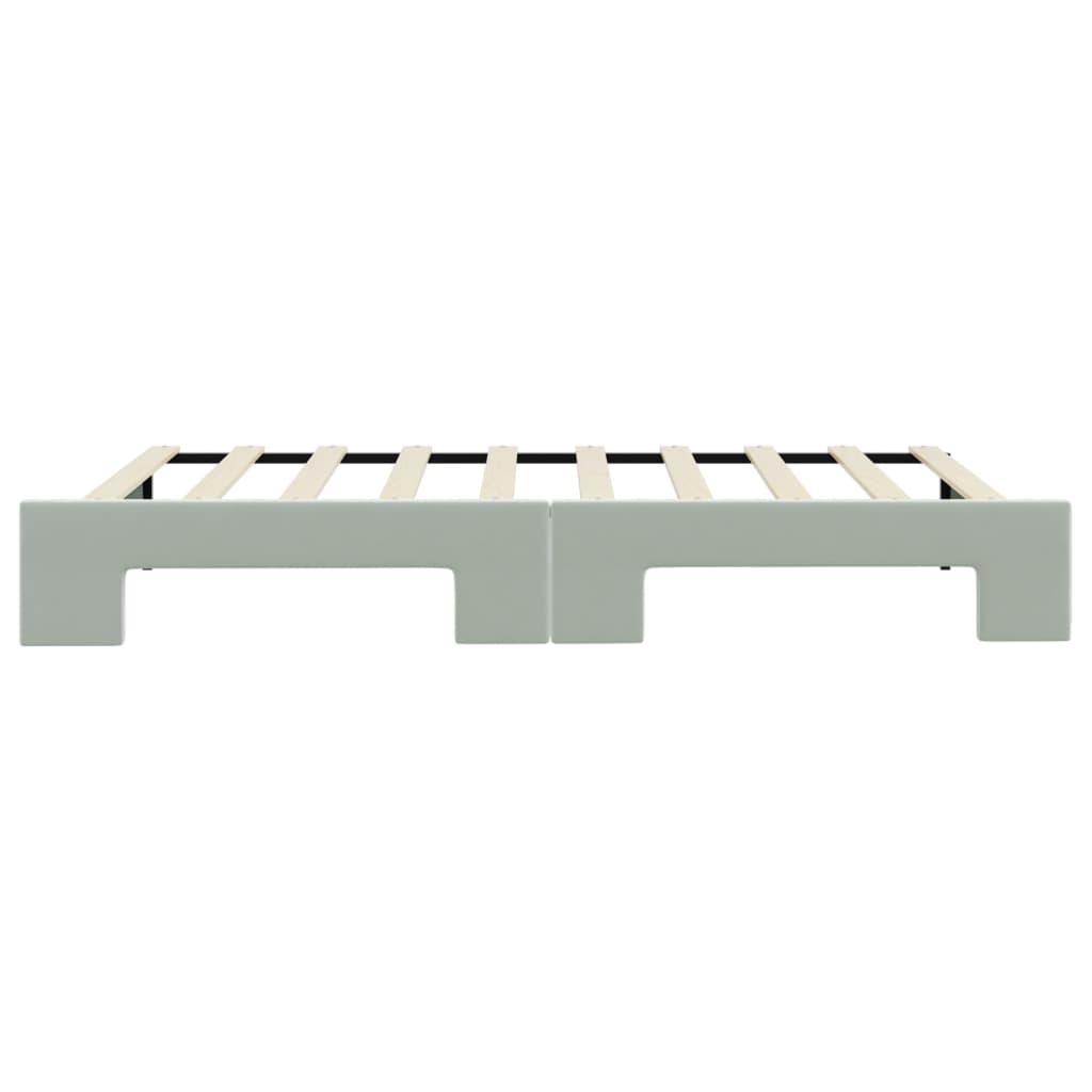 vidaXL Daybed with Trundle without Mattress Light Grey 90x190 cm Single