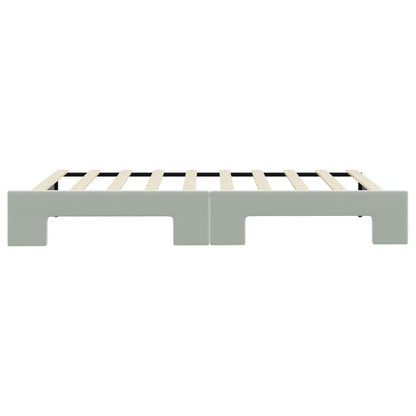 vidaXL Daybed with Trundle without Mattress Light Grey 90x190 cm Single