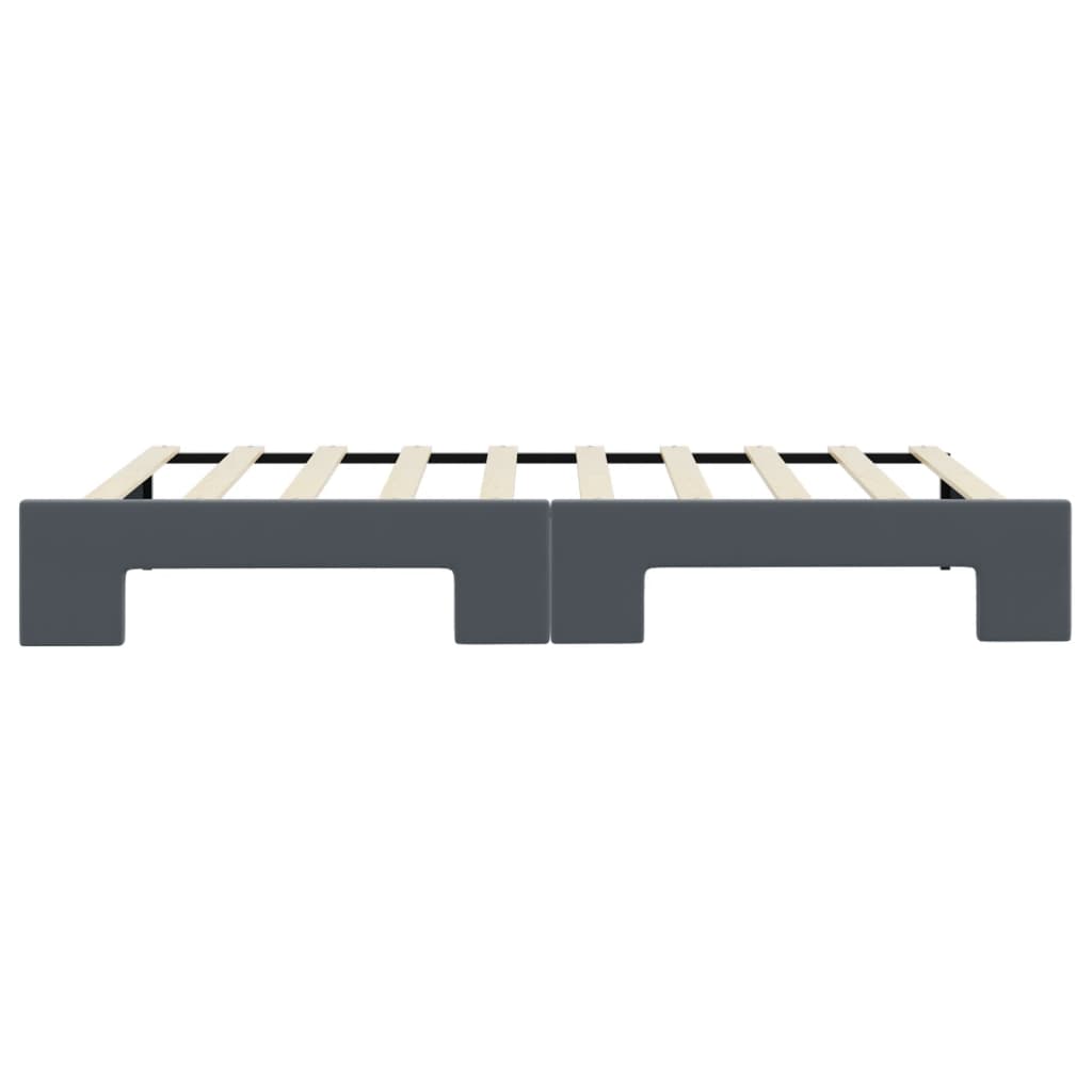vidaXL Daybed with Trundle without Mattress Dark Grey 90x190 cm Single