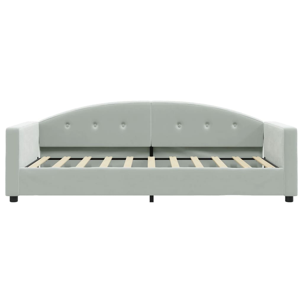 vidaXL Daybed with Trundle&Drawers without Mattress Light Grey 90x190 cm Single
