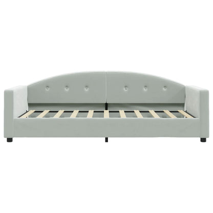 vidaXL Daybed with Trundle&Drawers without Mattress Light Grey 90x190 cm Single