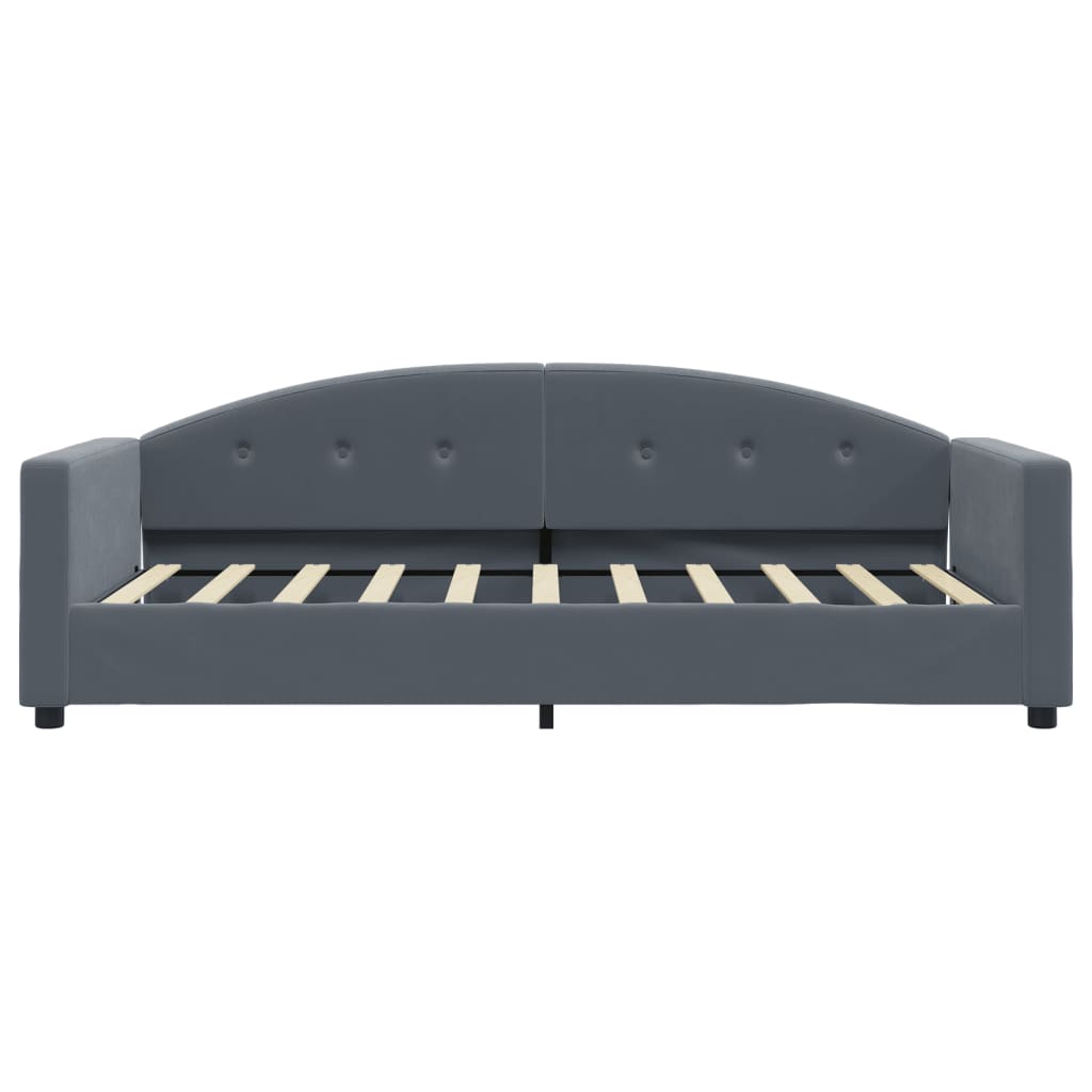 vidaXL Daybed with Trundle&Drawers without Mattress Dark Grey 90x190 cm Single